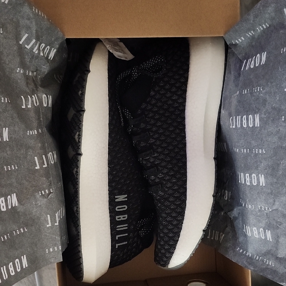 NOBULL Black Drive Knit Men’s Athletic Shoes - Black/White - Picture 3 of 6